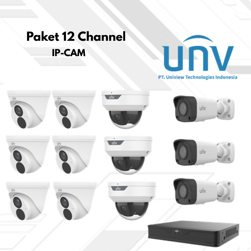 Paket CCTV UNV Ip Camera 12 Channel