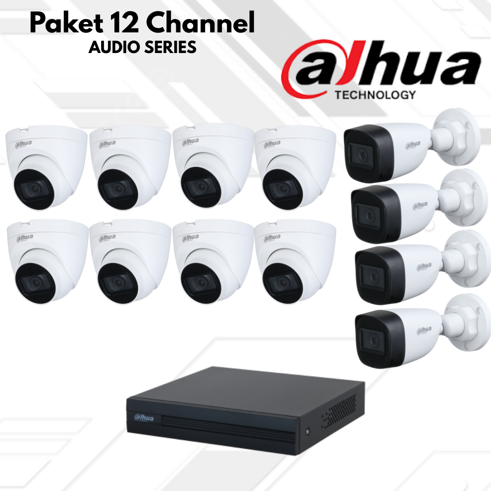 Paket CCTV Dahua Audio 12 Channel