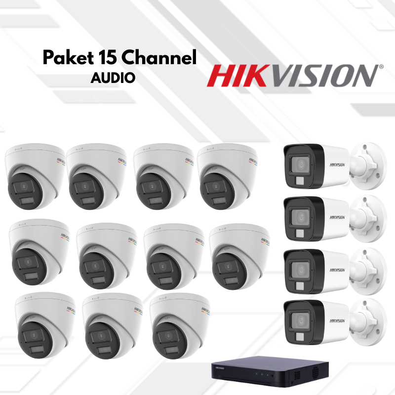 Paket CCTV HikVision Audio 15 Channel