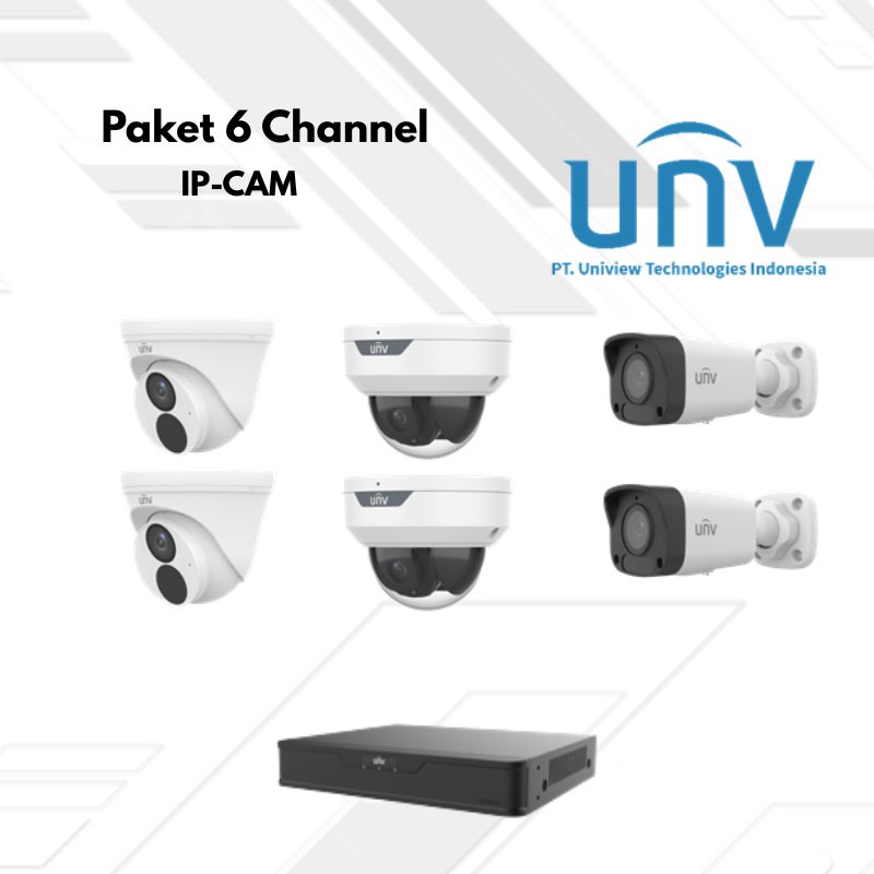 Paket CCTV UNV Ip Camera 6 Channel