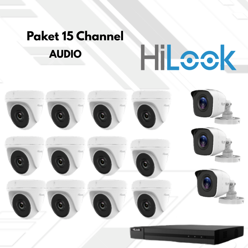Paket CCTV HiLook Audio 15 Channel