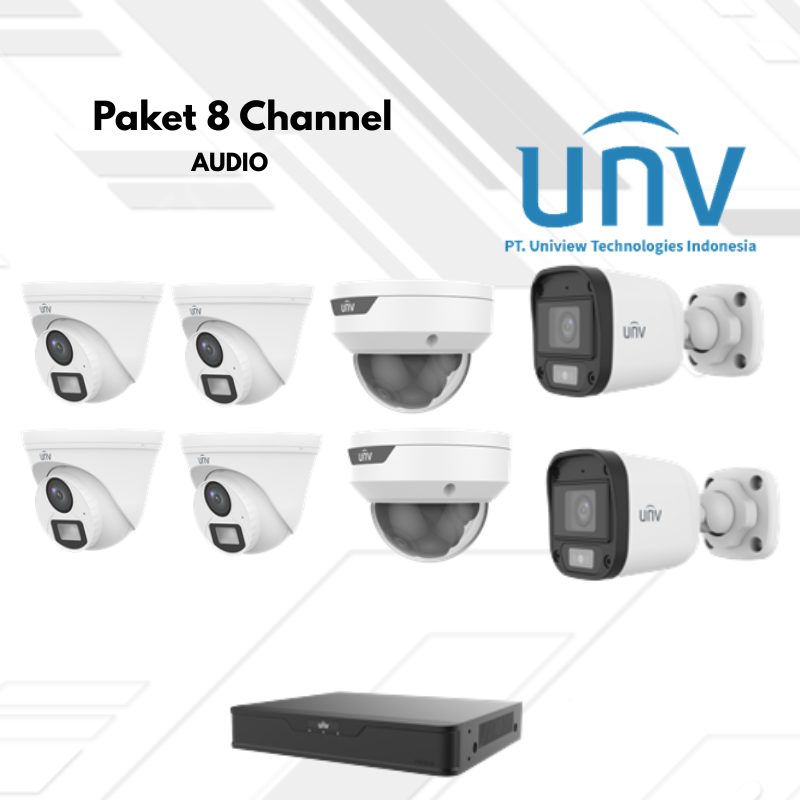 Paket CCTV UNV Audio 8 Channel