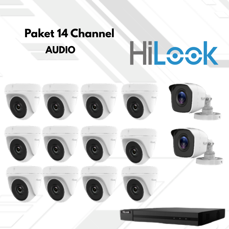 Paket CCTV HiLook Audio 14 Channel
