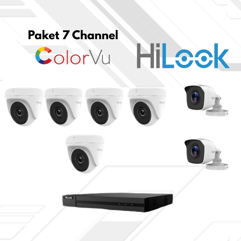 Paket CCTV HiLook FullColor 7 Channel
