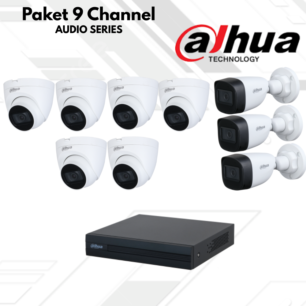 Paket CCTV Dahua Audio 9 Channel
