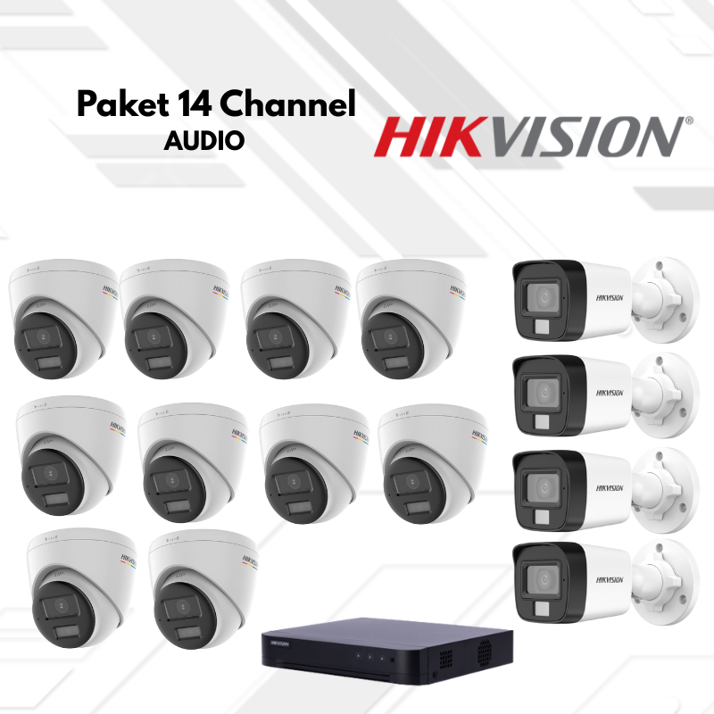 Paket CCTV HikVision Audio 14 Channel