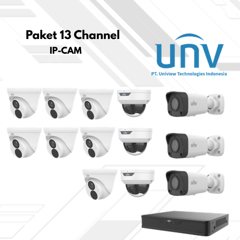 Paket CCTV UNV Ip Camera 13 Channel