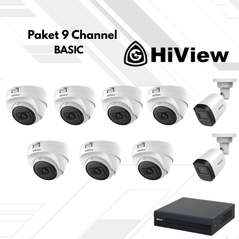 Paket CCTV HiView Basic 9 Channel