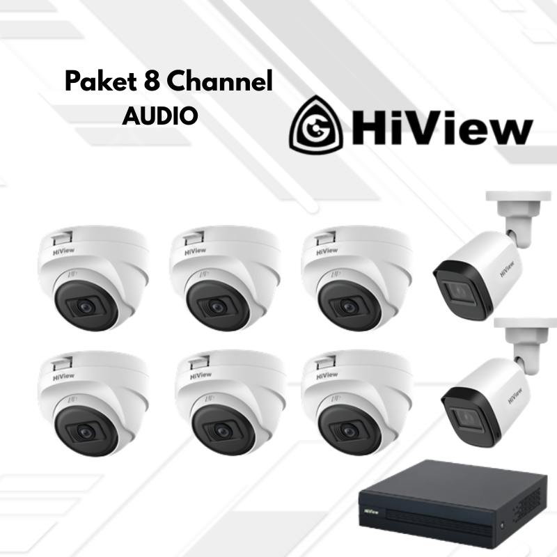 Paket CCTV HiView Audio 8 Channel