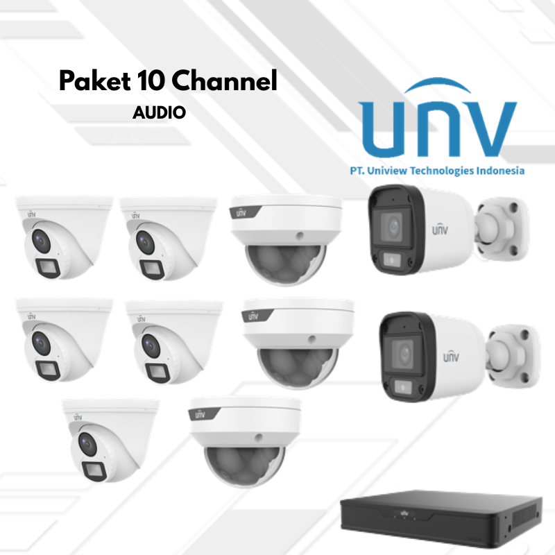 Paket CCTV UNV Audio 10 Channel