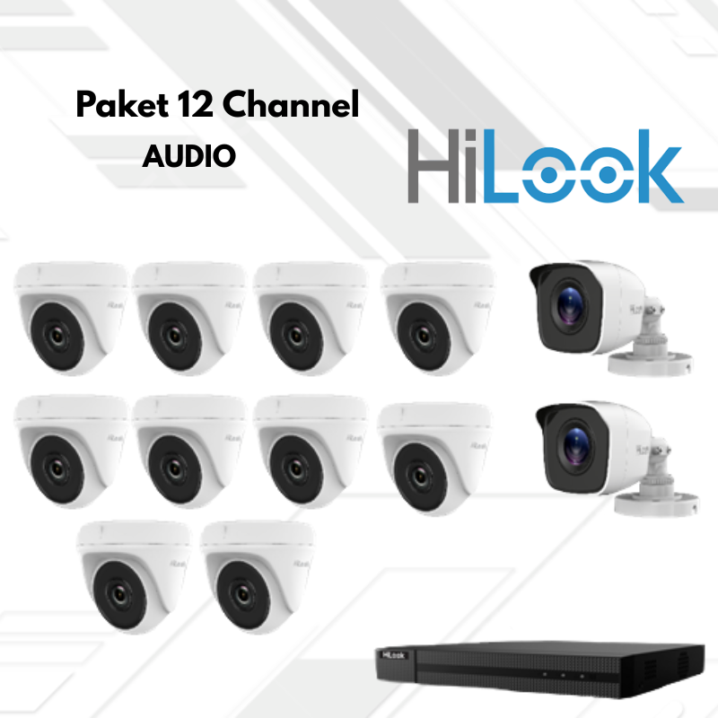 Paket CCTV HiLook Audio 12 Channel