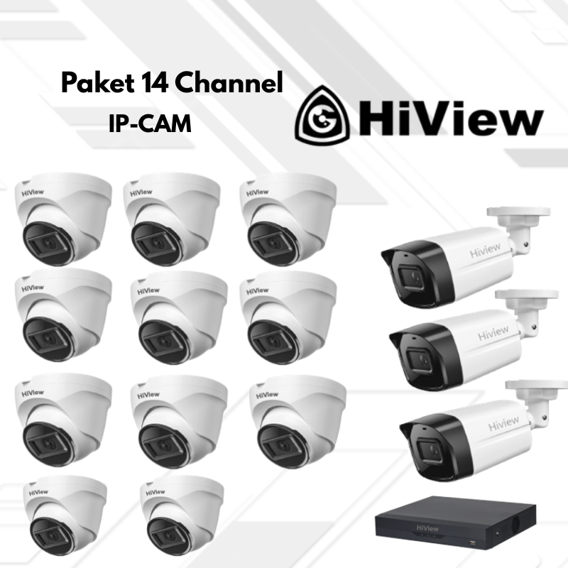 Paket CCTV HiView Ip Camera 14 Channel