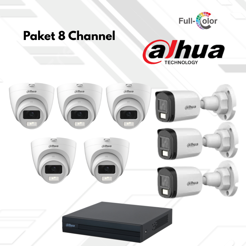 Paket CCTV Dahua Full Color 8 Channel