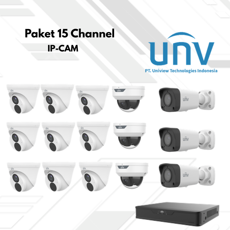Paket CCTV UNV Ip Camera 15 Channel