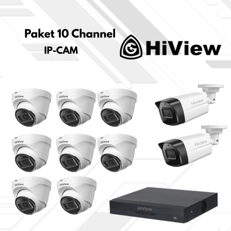 Paket CCTV HiView Ip Camera 10 Channel