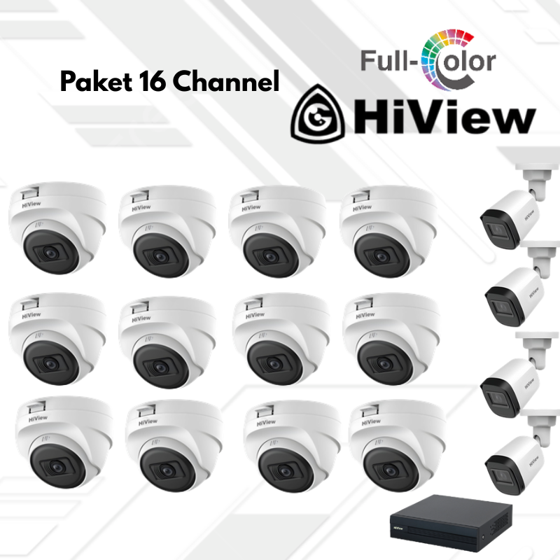 Paket CCTV HiView Full Color 16 Channel
