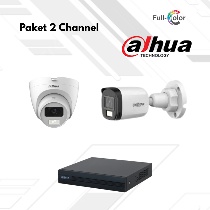 Paket CCTV Dahua Full Color 2 Channel