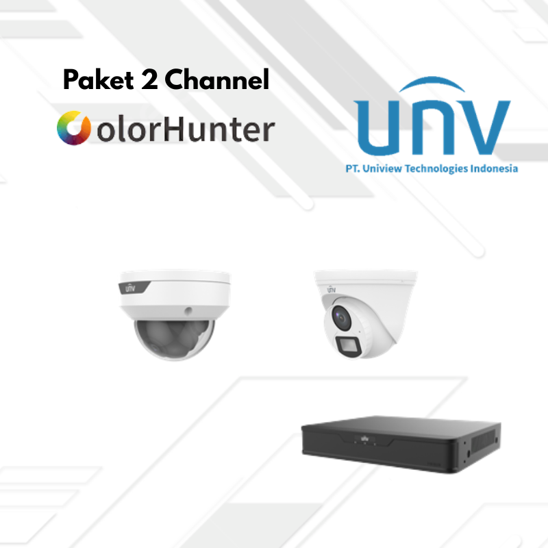 Paket CCTV UNV Full Color 2 Channel