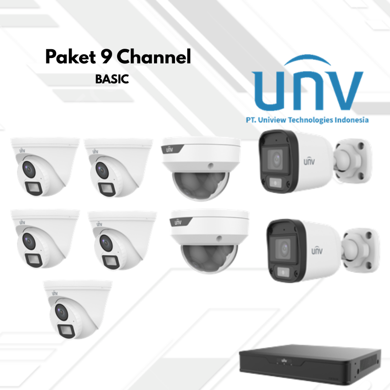 Paket CCTV UNV Basic 9 Channel