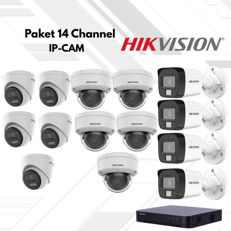 Paket CCTV HikVision Ip Camera 14 Channel