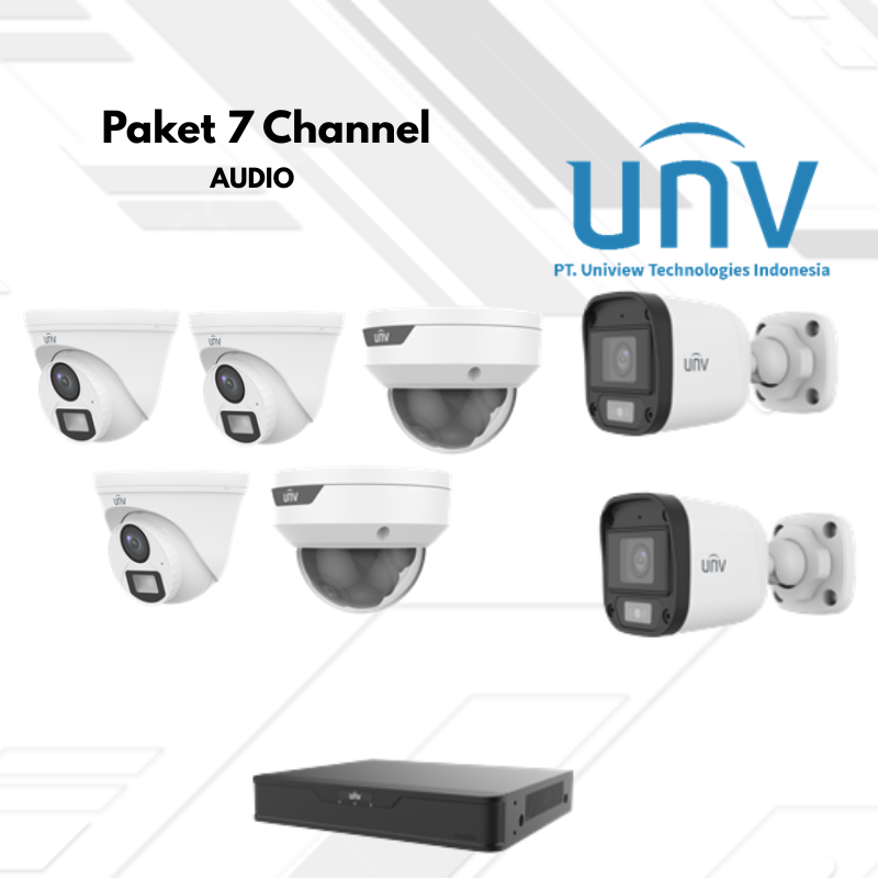 Paket CCTV UNV Audio 7 Channel