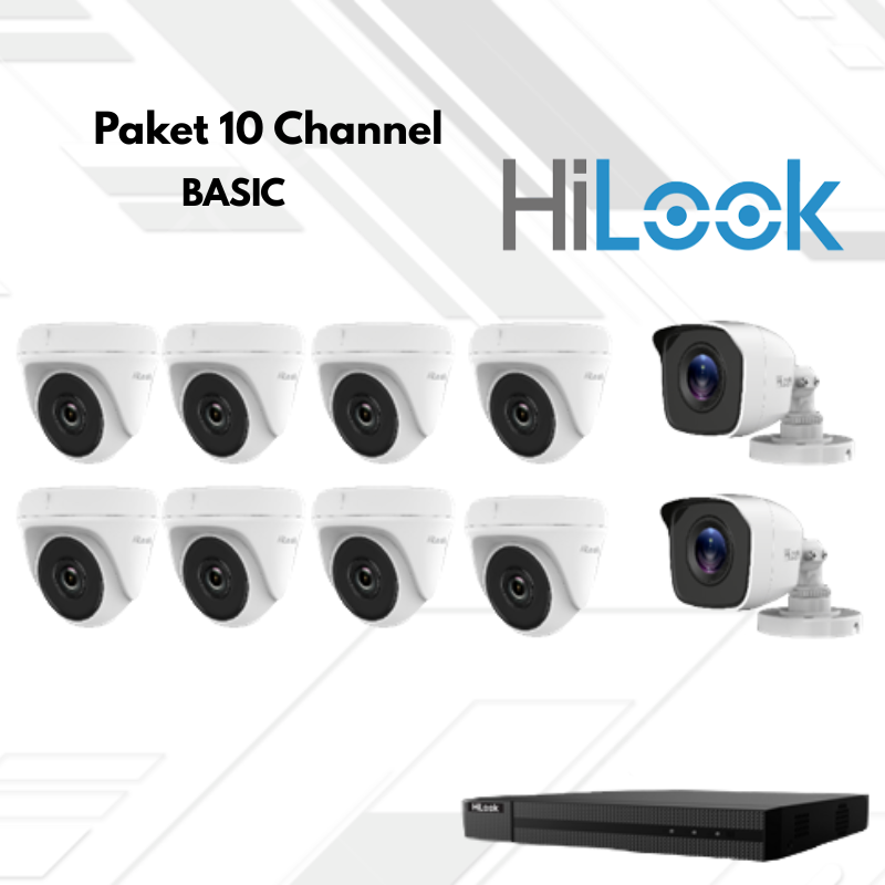 Paket CCTV HiLook Basic 10 Channel