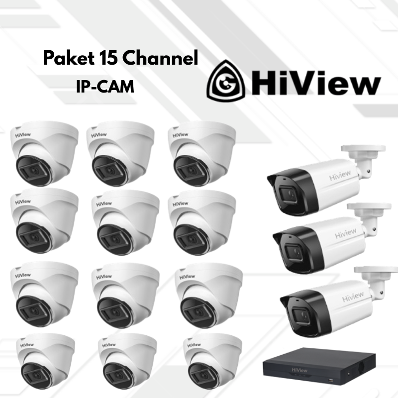 Paket CCTV HiView Ip Camera 15 Channel