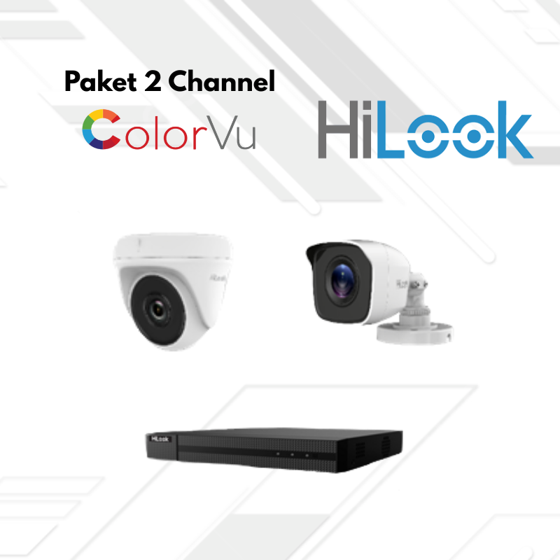 Paket CCTV HiLook FullColor 2 Channel