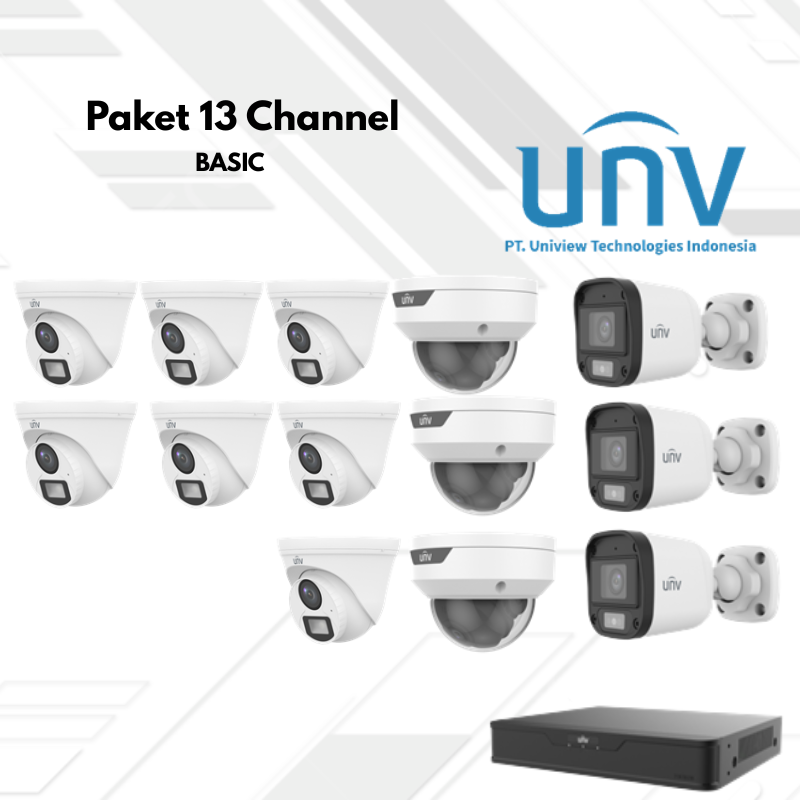 Paket CCTV UNV Basic 13 Channel