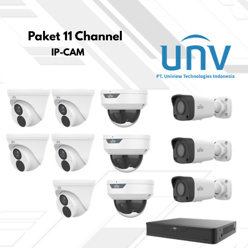 Paket CCTV UNV Ip Camera 11 Channel