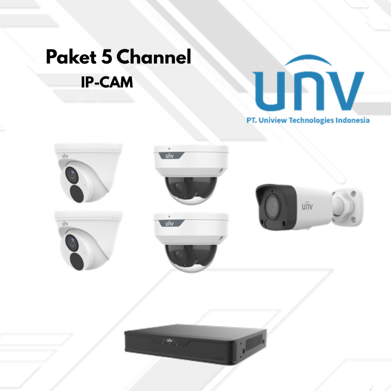 Paket CCTV UNV Ip Camera 5 Channel