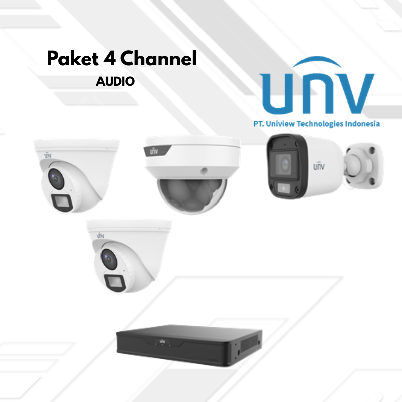 Paket CCTV UNV Audio 4 Channel