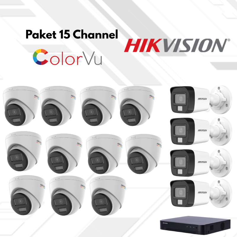 Paket CCTV HikVision Full Color 15 Channel