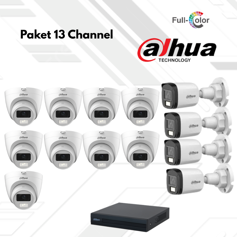 Paket CCTV Dahua Full Color 13 Channel