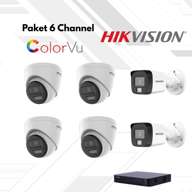 Paket CCTV HikVision Full Color 6 Channel