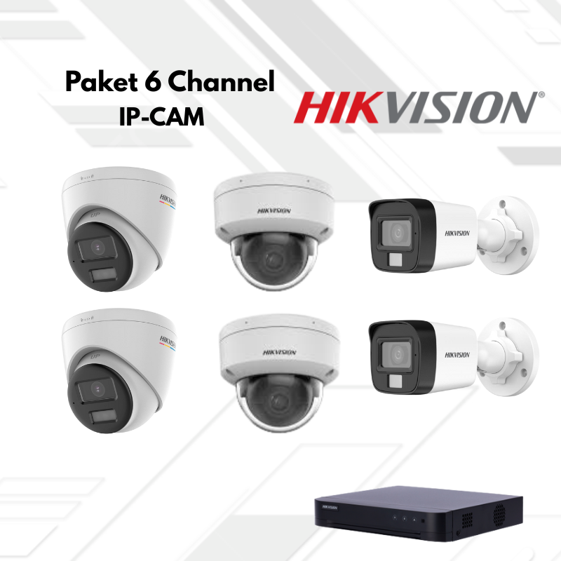 Paket CCTV HikVision Ip Camera 6 Channel