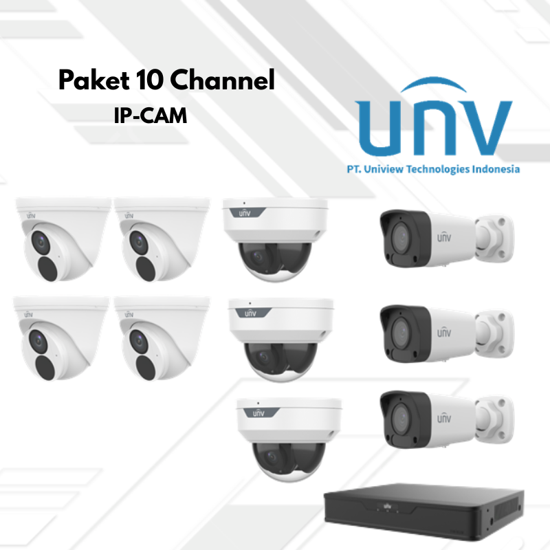 Paket CCTV UNV Ip Camera 10 Channel