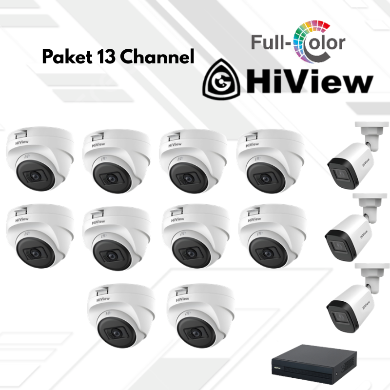 Paket CCTV HiView Full Color 13 Channel