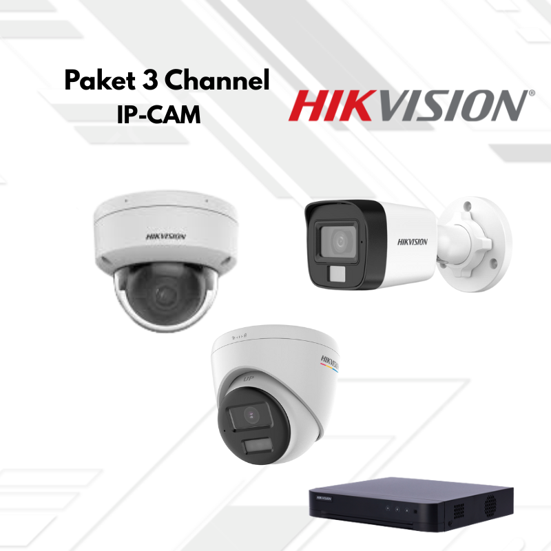 Paket CCTV HikVision Ip Camera 3 Channel