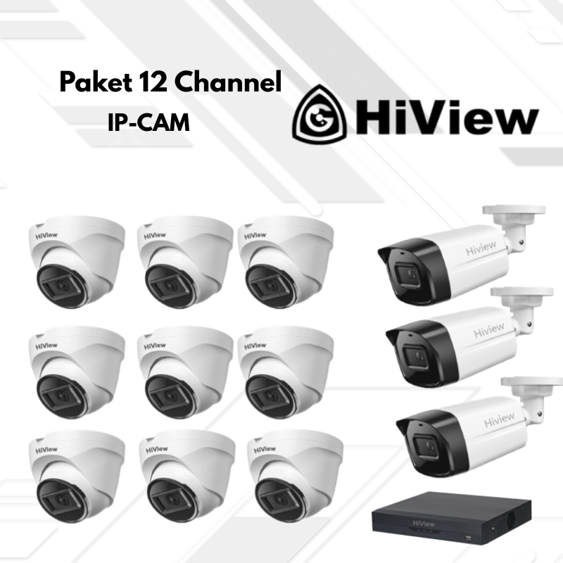 Paket CCTV HiView Ip Camera 12 Channel