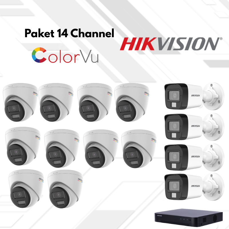 Paket CCTV HikVision Full Color 14 Channel