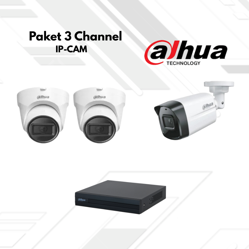 Paket CCTV Dahua IP Camera 3 Channel