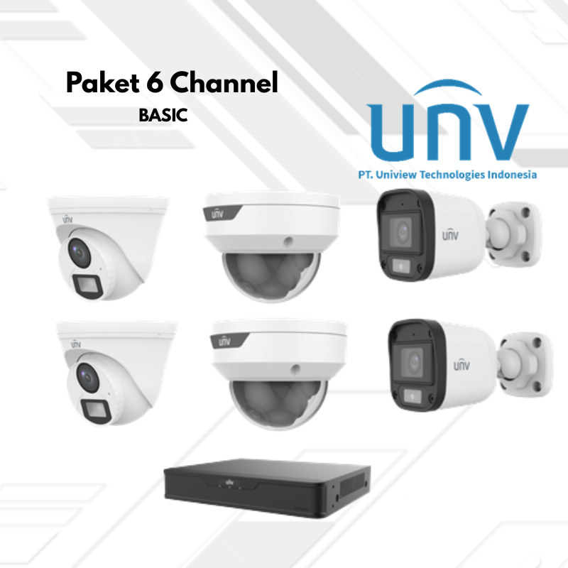 Paket CCTV UNV Basic 6 Channel