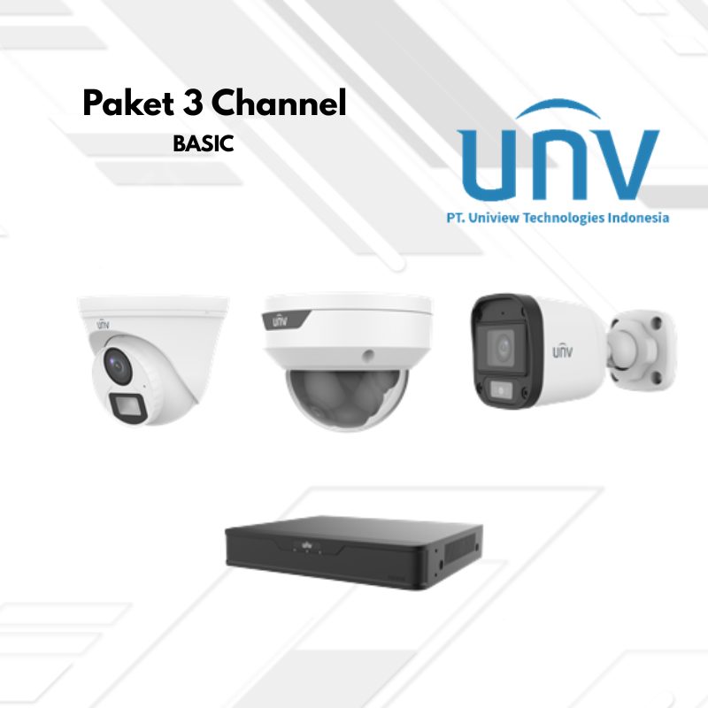 Paket CCTV UNV Basic 3 Channel