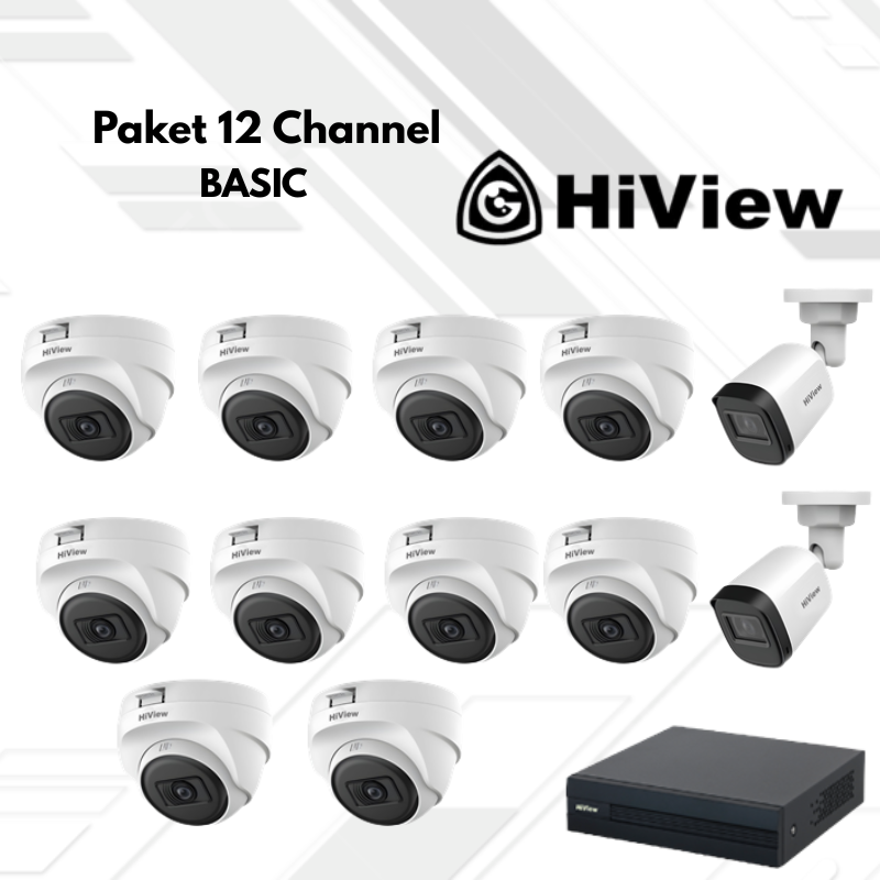 Paket CCTV HiView Basic 12 Channel