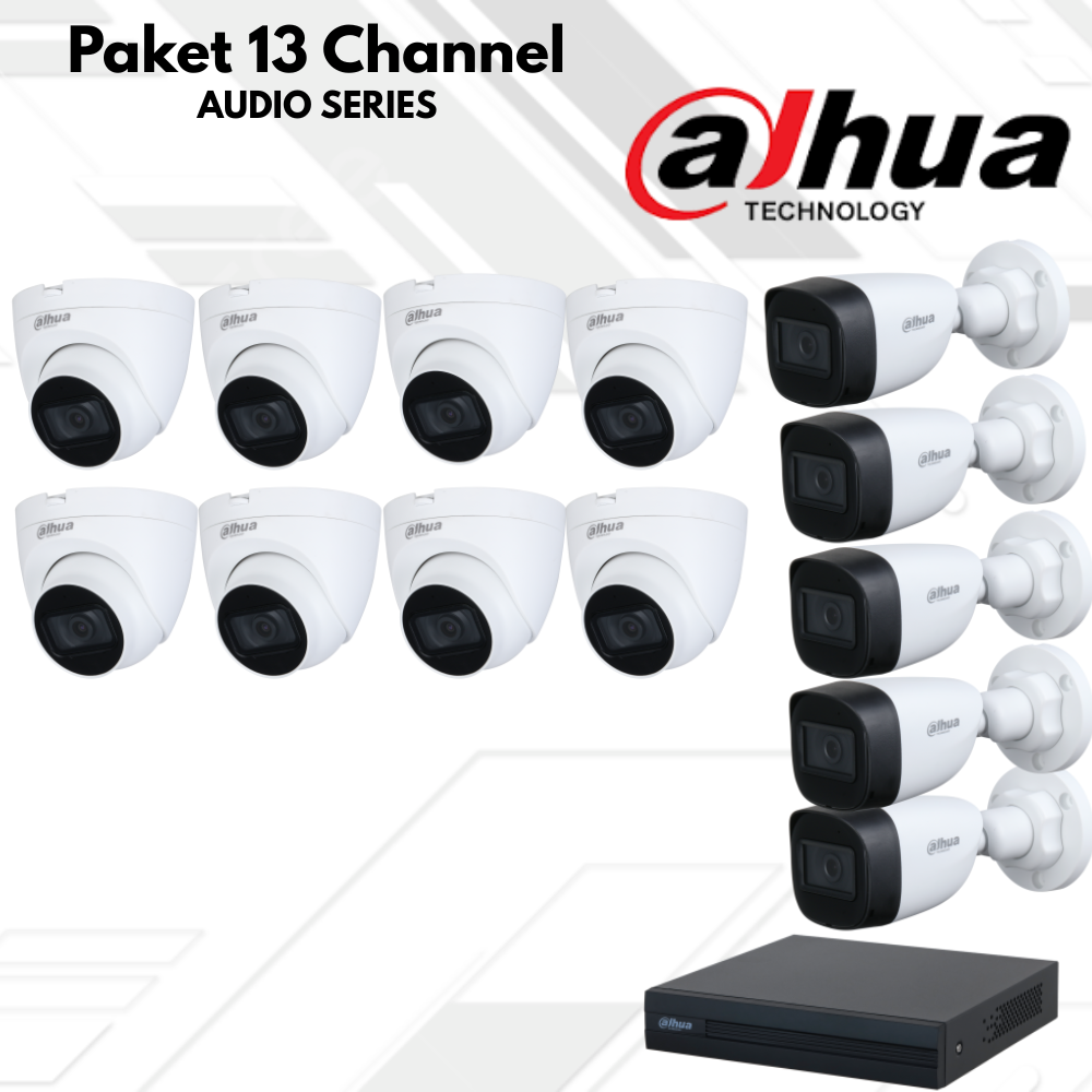 Paket CCTV Dahua Audio 13 Channel