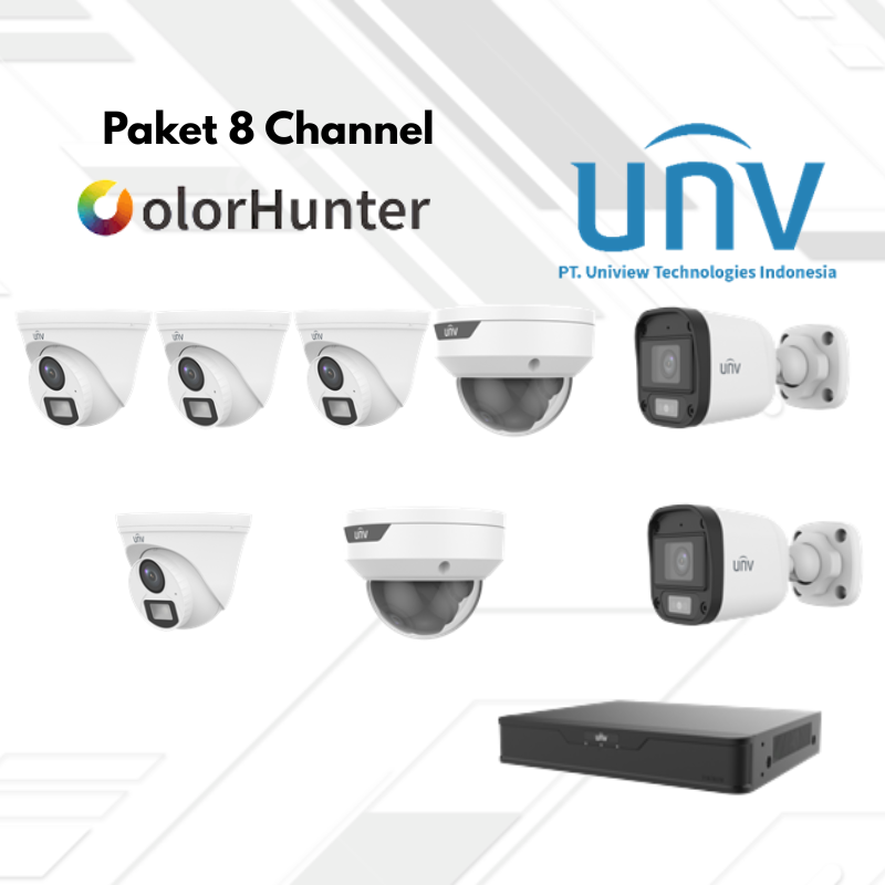 Paket CCTV UNV Full Color 8 Channel