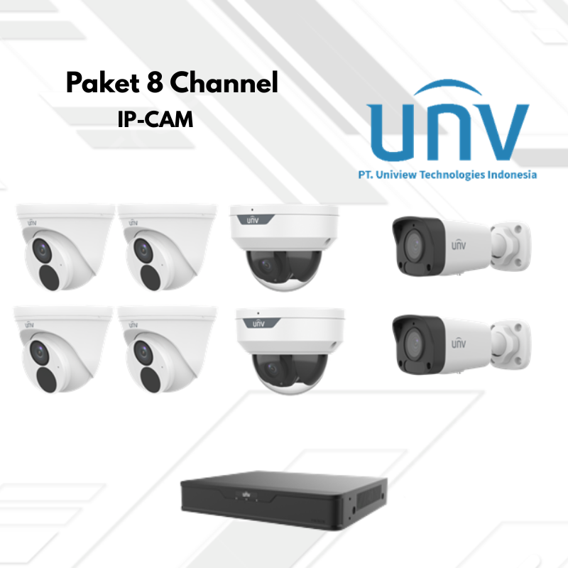 Paket CCTV UNV Ip Camera 8 Channel