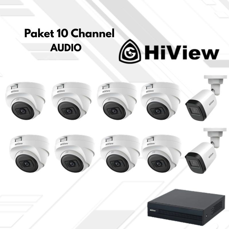 Paket CCTV HiView Audio 10 Channel