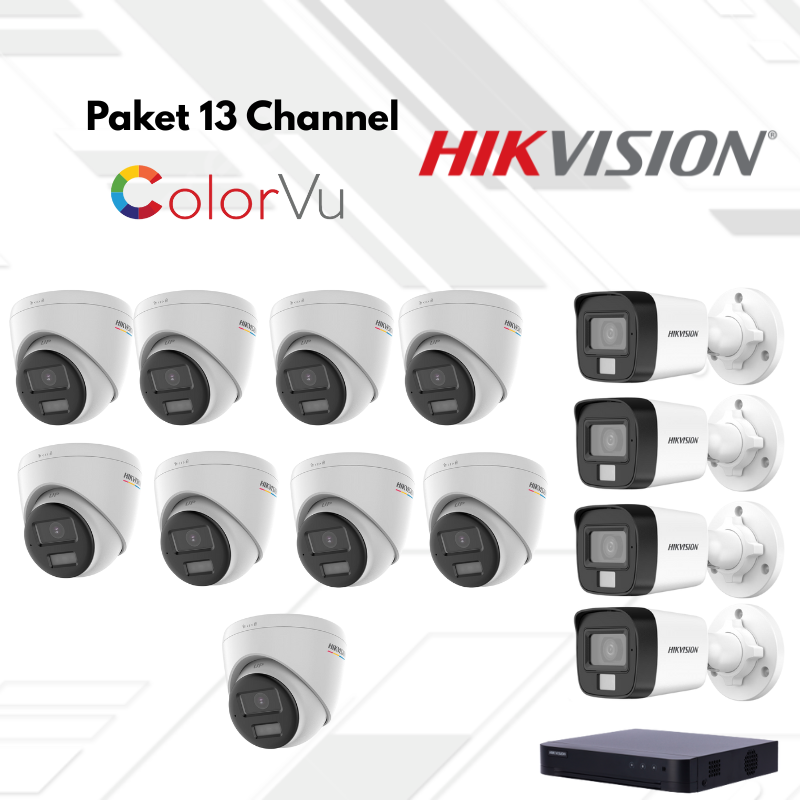 Paket CCTV HikVision Full Color 13 Channel